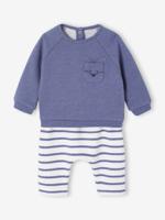Set sweater en broek baby gemêleerd blauw