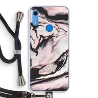 Roze stroom: Huawei Y6s Transparant Hoesje met koord