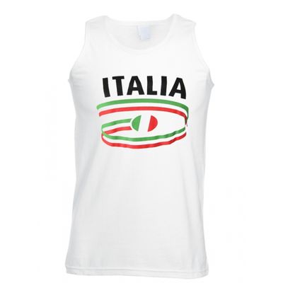 Top met vlaggen thema Italie heren