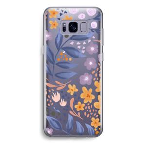 Flowers with blue leaves: Samsung Galaxy S8 Transparant Hoesje