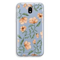 Peachy flowers: Samsung Galaxy J5 (2017) Transparant Hoesje