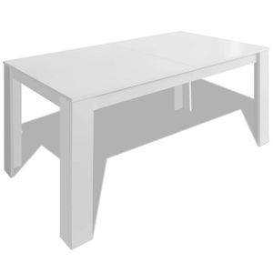 vidaXL Eettafel 140x80x75 cm wit