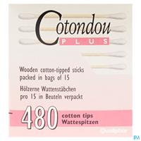 Cotondou Plus Wattenstaafje Hout 240 Stuks