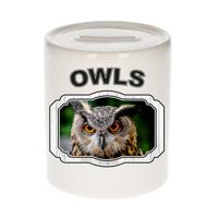 Dieren uil spaarpot - owls/ uilen spaarpotten kinderen 9 cm
