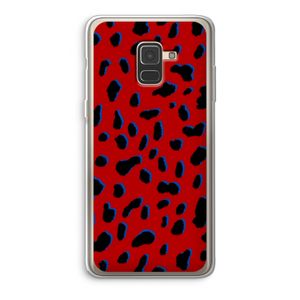 Red Leopard: Samsung Galaxy A8 (2018) Transparant Hoesje