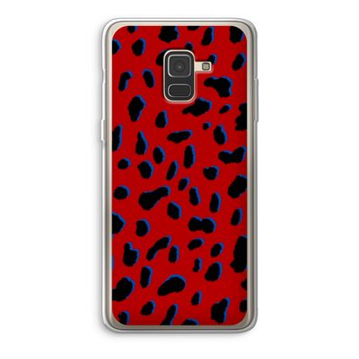 Red Leopard: Samsung Galaxy A8 (2018) Transparant Hoesje