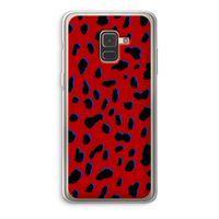 Red Leopard: Samsung Galaxy A8 (2018) Transparant Hoesje