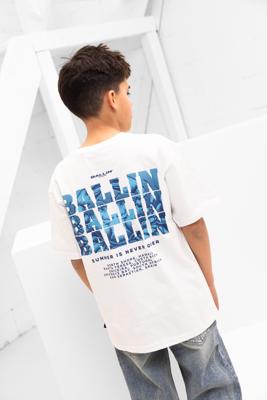 Ballin Amsterdam Summer Is Never Over T-Shirt Kids Wit - Maat 140 - Kleur: Wit | Soccerfanshop