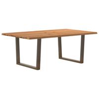 Eettafel met natuurlijke rand massief eikenhout