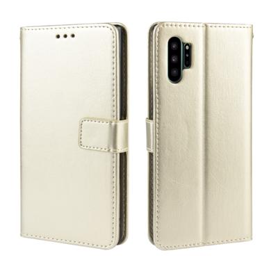 Retro Crazy Horse textuur horizontale Flip lederen case voor Galaxy Note10 Pro met houder & card slots & Photo Frame (goud)