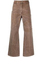 Acne Studios pantalon en coton à coupe ample - Marron