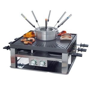 Solis 796 Combi Grill 3 in 1 Gourmet - 8 Personen Gourmetset Rvs