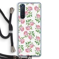 Kleine roosjes: Sony Xperia 5 II Transparant Hoesje met koord