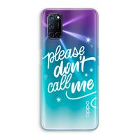 Don't call: Oppo A72 Transparant Hoesje