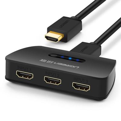 Ugreen HD 1080P 3 Input to 1 Output HDMI 1.4 Splitter HDMI Port Switcher