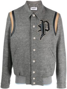 Philipp Plein veste bomber à logo appliqué - Gris