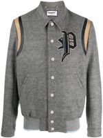 Philipp Plein veste bomber à logo appliqué - Gris - thumbnail