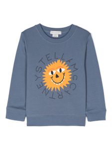 Stella McCartney Kids sweat en coton biologique à imprimé graphique - Bleu