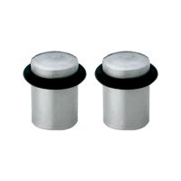 AMIG Deurstopper/deurbuffer - 2x - D20mm - inclusief schroeven - mat rvs