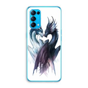Yin Yang Dragons: Oppo Find X3 Lite Transparant Hoesje