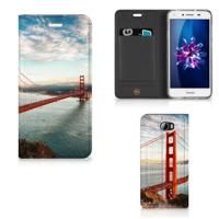 Huawei Y5 2 | Y6 Compact | Book Cover | Golden Gate Bridge
