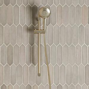 Glijstang set SaniClear Brass | 60 cm | Incl.Handdouche en Doucheslang | Geborsteld messing - mat goud