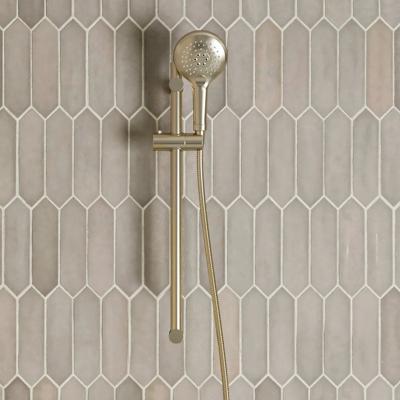 Glijstang set SaniClear Brass | 60 cm | Incl.Handdouche en Doucheslang | Geborsteld messing - mat goud