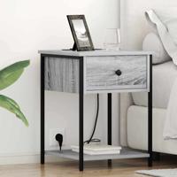 Bedside kasten 2 pcs Grijs sonoma 42 x 41 x 56 cm Bewerkt hout