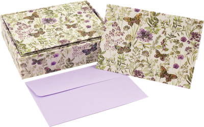 Amethyst Butterflies Notitiekaarten 14 stuks