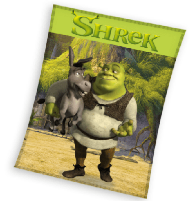 Shrek fleece plaid groen 130x160cm Shrek fleece plaid groen 130x160cm