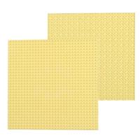 32 * 32 kleine deeltje DIY Building Block bodemplaat 25.5 * 25.5 cm bouwsteen muur accessoires speelgoed voor kinderen (crème kleur)