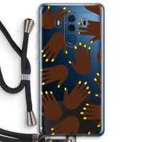 Hands dark: Huawei Mate 10 Pro Transparant Hoesje met koord