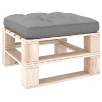 vidaXL Bankkussen pallet 58x58x10 cm grijs - thumbnail
