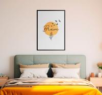 Poster met vogels en tekst 'Brave' Poster met vogels en tekst 'Brave'