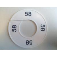 Maatring 9cm wit/zwart 58