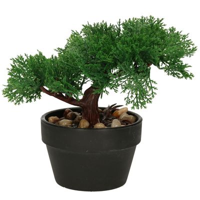Kunstplant bonsai boompje in pot - Japans decoratie - 19 cm - Type Moss Kunstplant bonsai boompje in pot - Japans decoratie - 19 cm - Type Moss