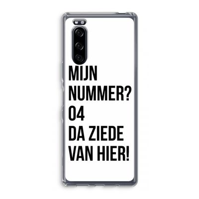 Da ziede van hier: Sony Xperia 5 Transparant Hoesje