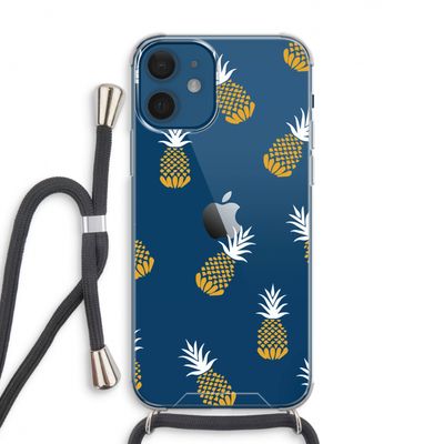 Ananasjes: iPhone 12 Transparant Hoesje met koord