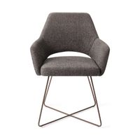 Jesper Home Yanai eetkamerstoel Amazing Grey cross rose
