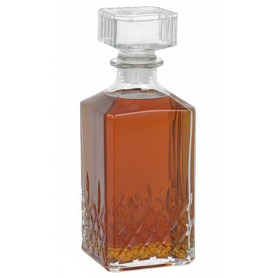 Gerimport Drank of Whisky karaf - sierlijk glas - transparant - 1000 ml - 9 x 23 cm - met dop