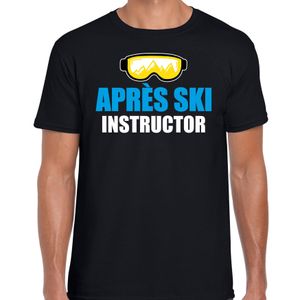 Apres ski t-shirt Apres ski instructor zwart heren - Wintersport shirt - Foute apres ski outfit