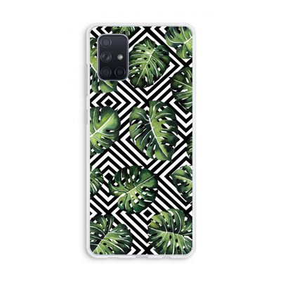 Geometrische jungle: Galaxy A71 Transparant Hoesje