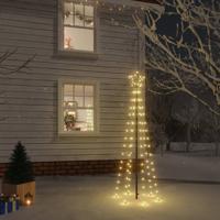 VidaXL Kerstboom met grondpin 108 led&apos;s warmwit 180 cm