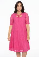 Yoek Jurk A-lijn met cut-out | Roze | Maat 46/48