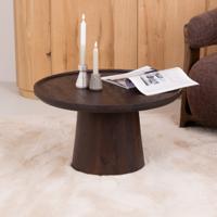 Eleonora Ronde Salontafel 'Ron' Mangohout, kleur Bruin, 80cm