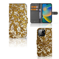 Wallet Case iPhone 14 Pro Max Barok Goud