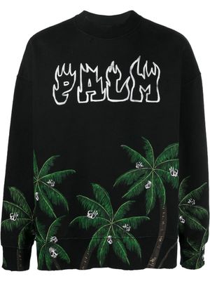 Palm Angels sweat à logo Palm & Skull imprimé - Noir