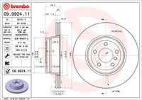 Remschijf BREMBO, Remschijftype: Binnen geventileerd, u.a. für BMW