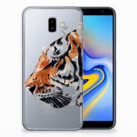 Smartphone hoesje Samsung Galaxy J6 Plus (2018) Watercolor Tiger Smartphone hoesje Samsung Galaxy J6 Plus (2018) Watercolor Tiger