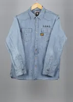 G-Star Blue vintage denim shirt in size L for Unisex